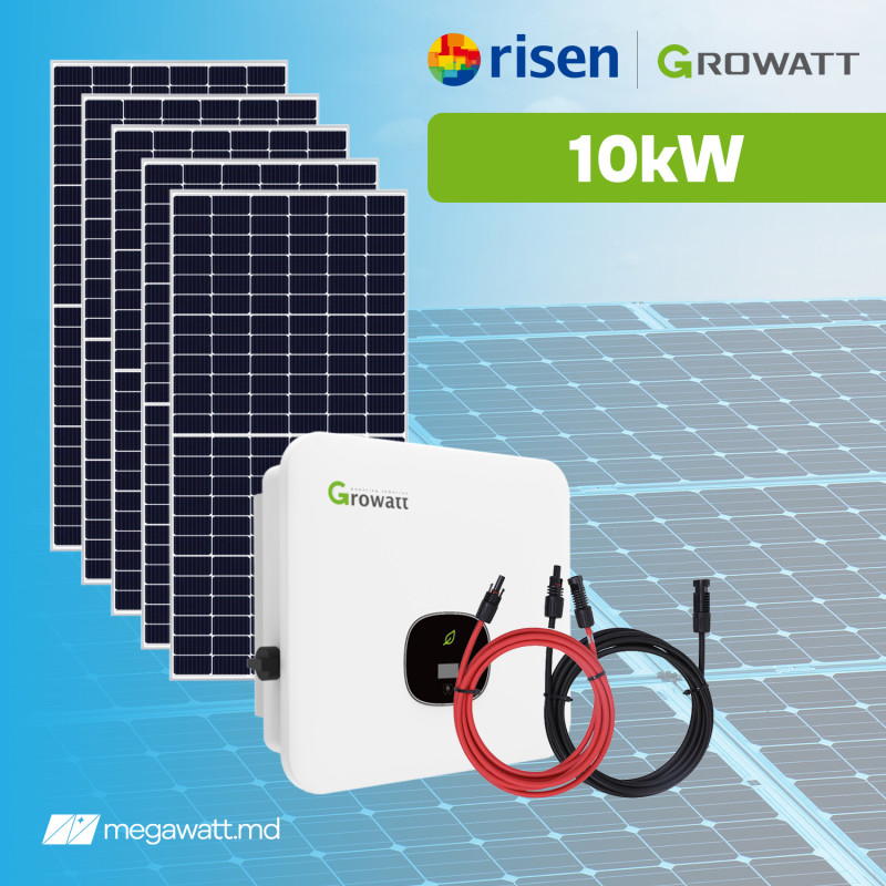 10 кВт Risen + Growatt Трехфазная Фотоэлектрическая Система On-Grid