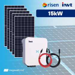 15 кВт Risen + INVT Трехфазная Фотоэлектрическая Система On-Grid